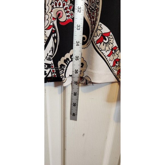 Chicos Womens Size 1‎ US 8 Shift Dress Stretch Paisley Knit Swing 3/4 Sleeves - Picture 4 of 11